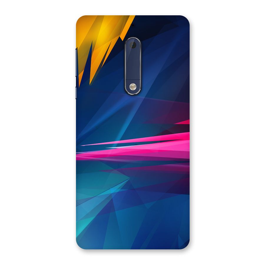 Blue Red Abstract Back Case for Nokia 5
