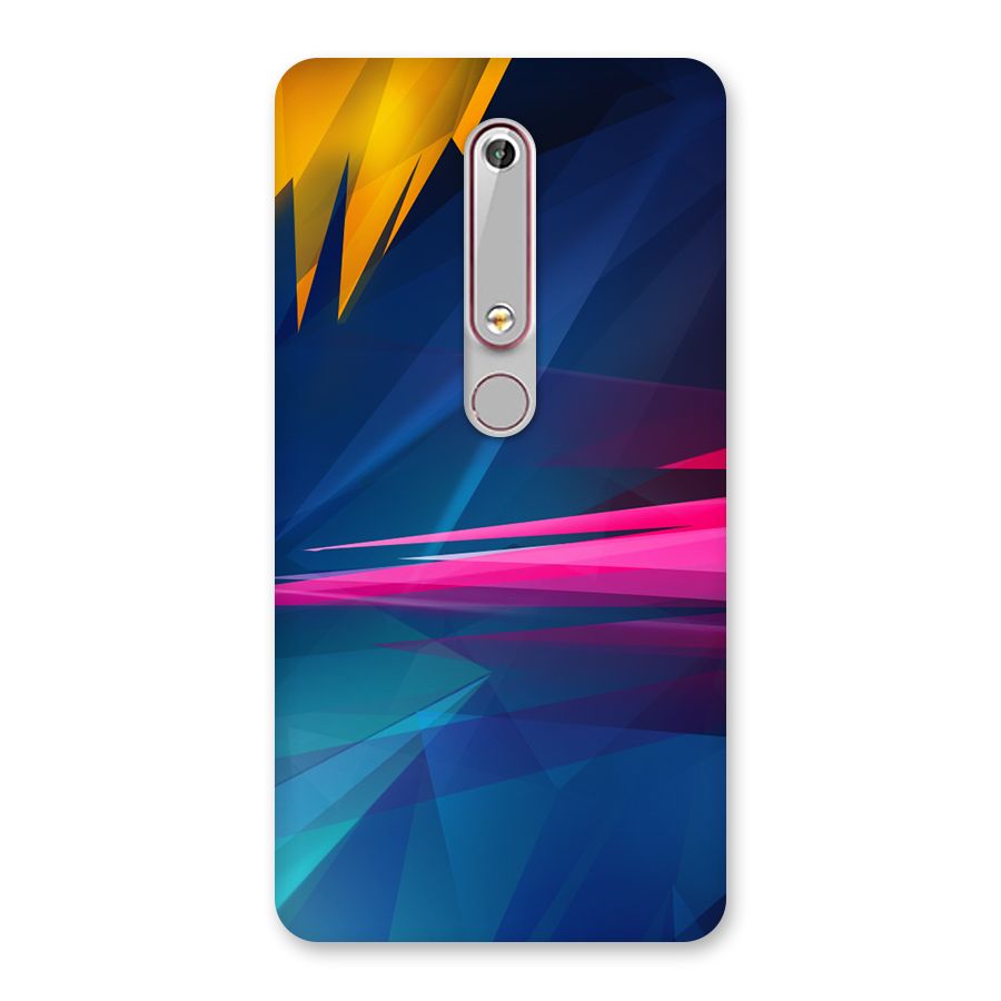 Blue Red Abstract Back Case for Nokia 6.1
