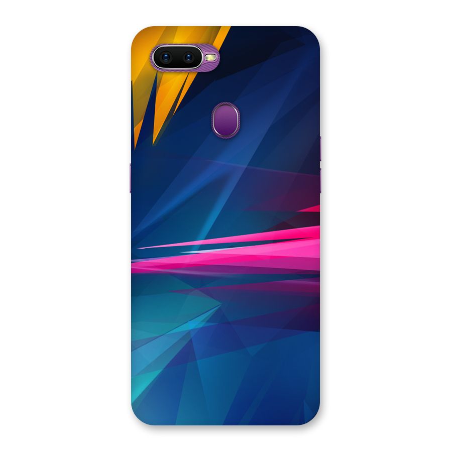 Blue Red Abstract Back Case for Oppo F9