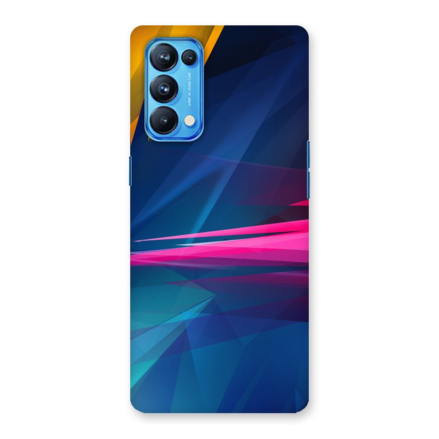 Blue Red Abstract Back Case for Oppo Reno5 Pro 5G