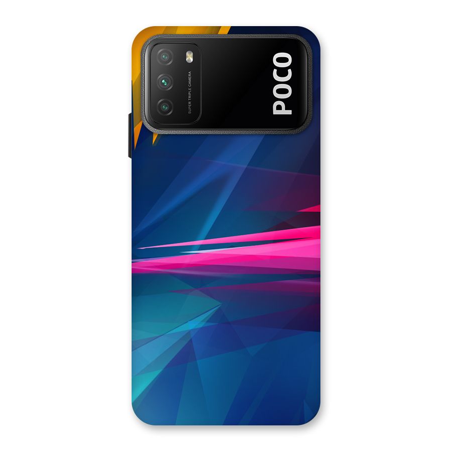 Blue Red Abstract Back Case for Poco M3