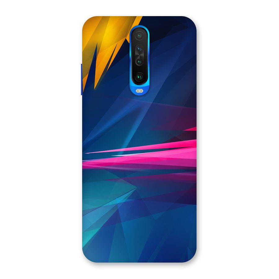 Blue Red Abstract Back Case for Poco X2