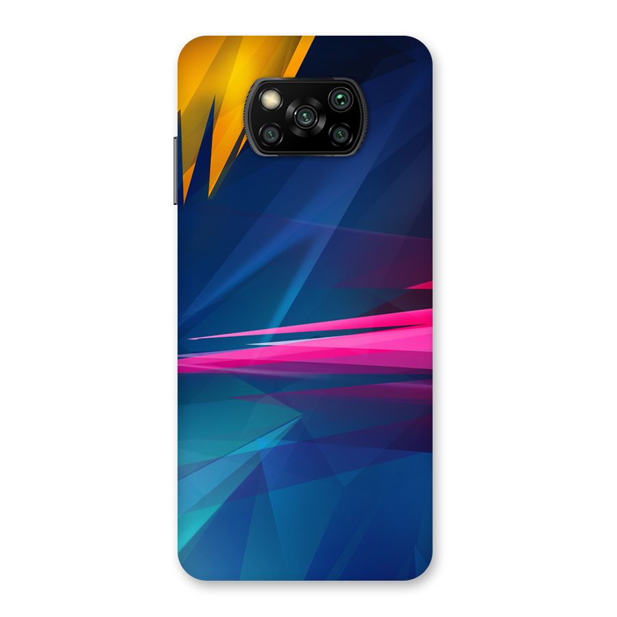 Blue Red Abstract Back Case for Poco X3