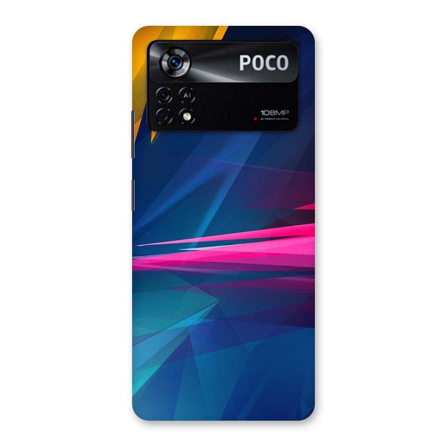 Blue Red Abstract Back Case for Poco X4 Pro 5G