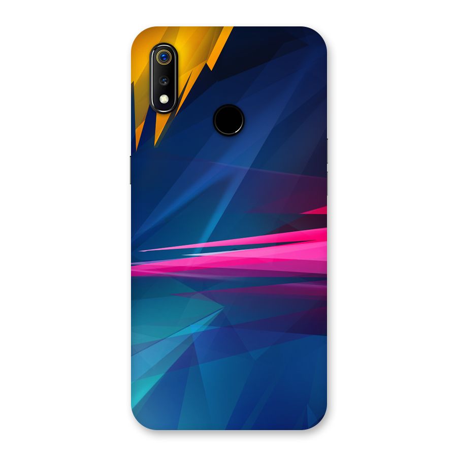 Blue Red Abstract Back Case for Realme 3