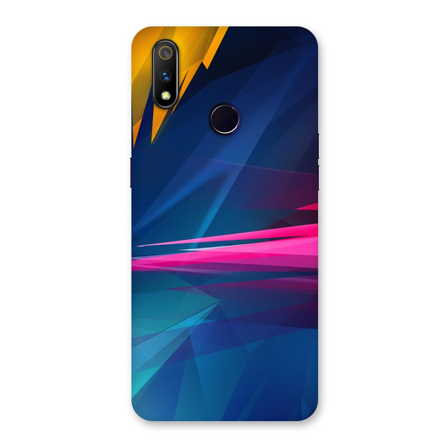 Blue Red Abstract Back Case for Realme 3 Pro