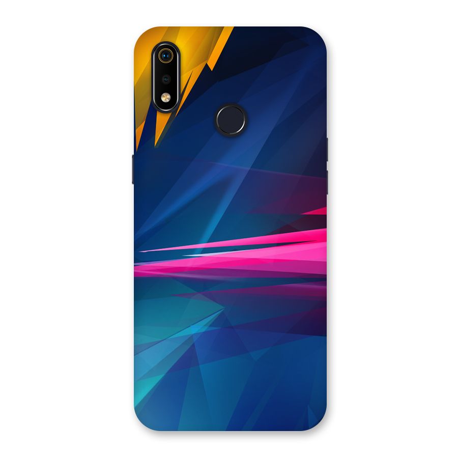 Blue Red Abstract Back Case for Realme 3i