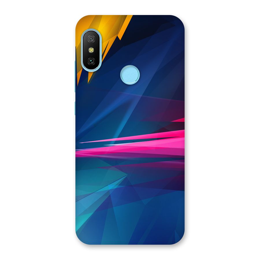 Blue Red Abstract Back Case for Redmi 6 Pro