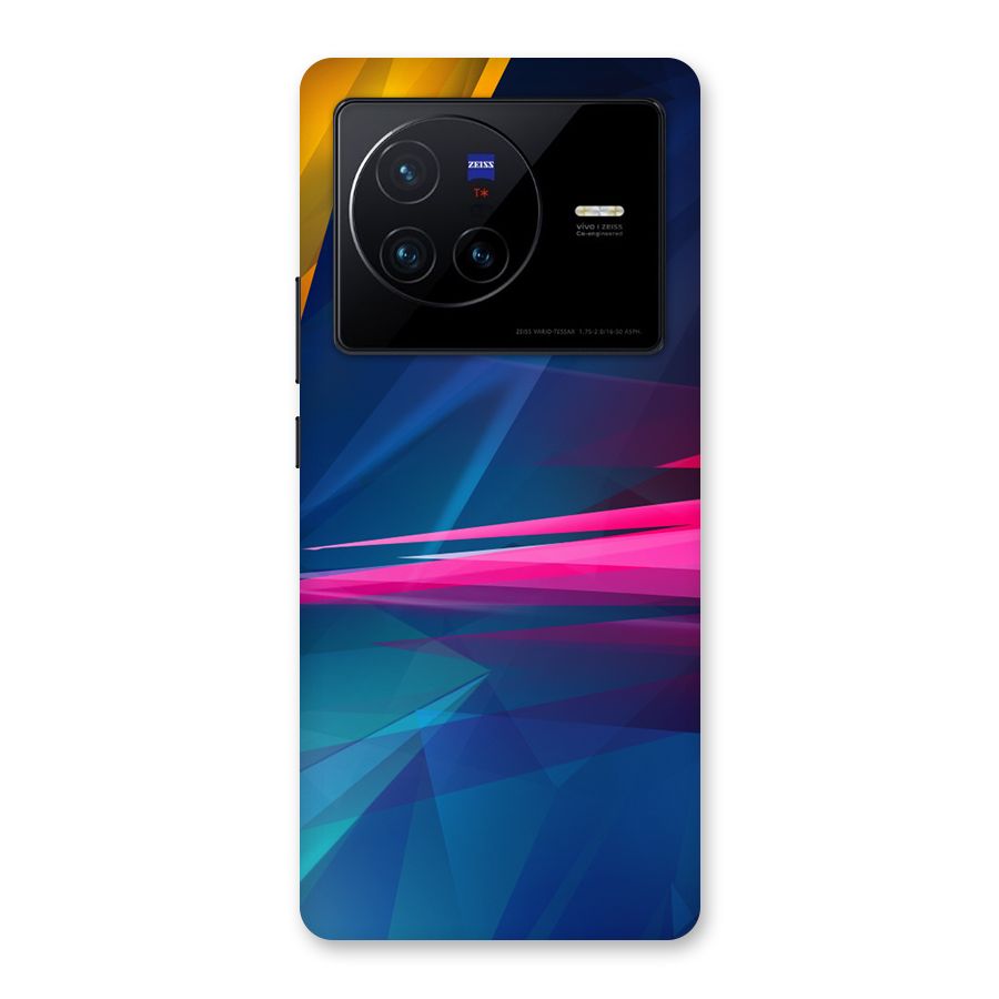 Blue Red Abstract Back Case for Vivo X80