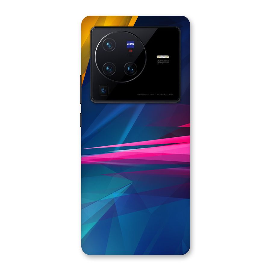 Blue Red Abstract Back Case for Vivo X80 Pro