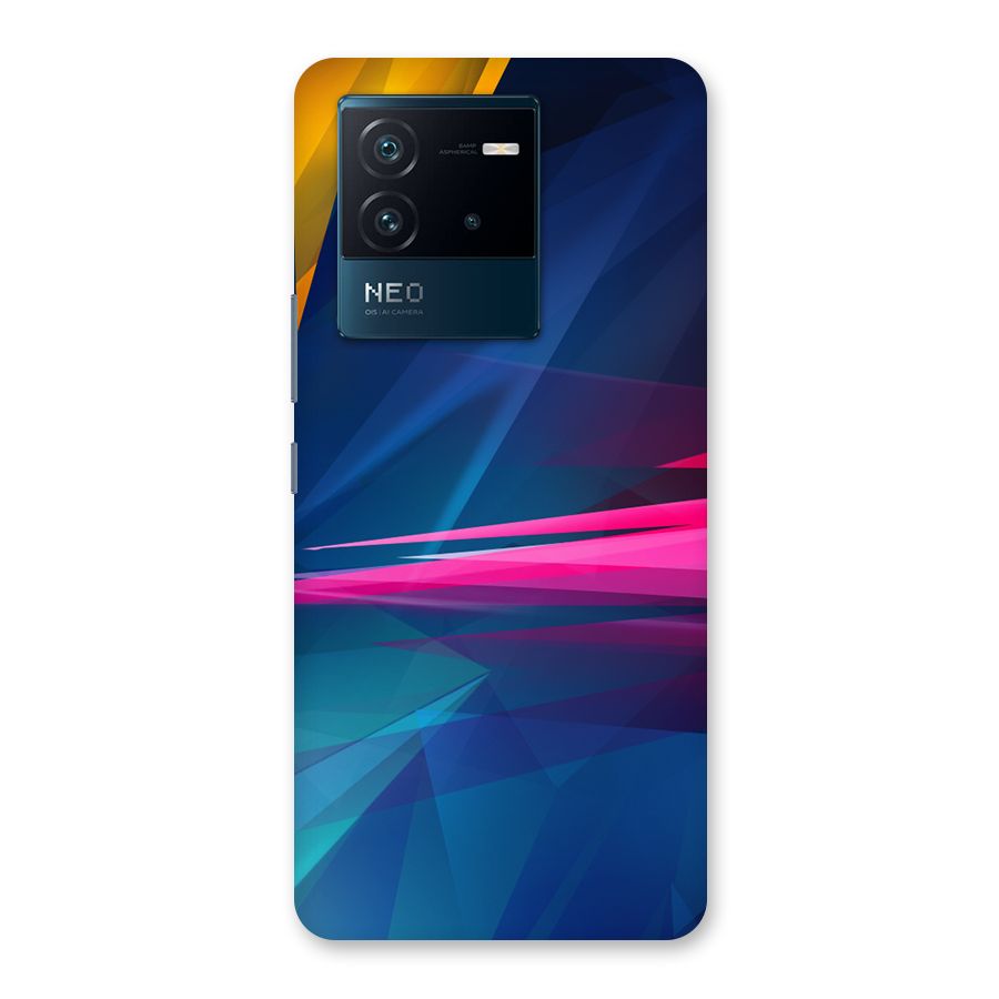 Blue Red Abstract Back Case for Vivo iQOO Neo 6 5G
