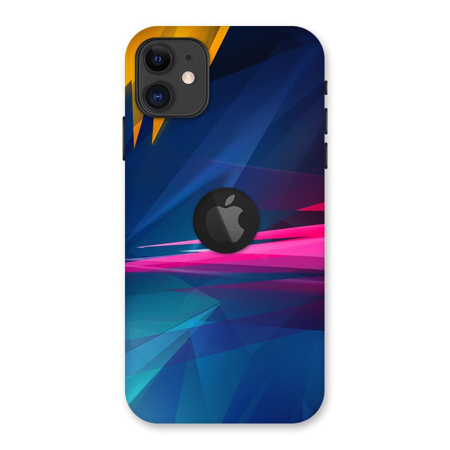 Blue Red Abstract Back Case for iPhone 11 Logo Cut