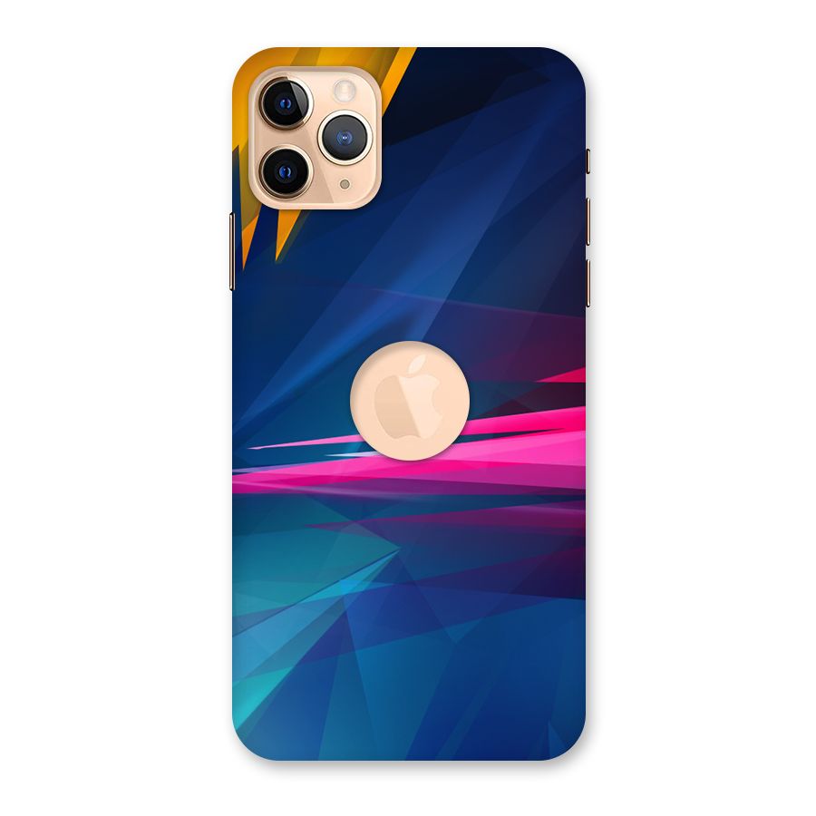 Blue Red Abstract Back Case for iPhone 11 Pro Max Logo Cut