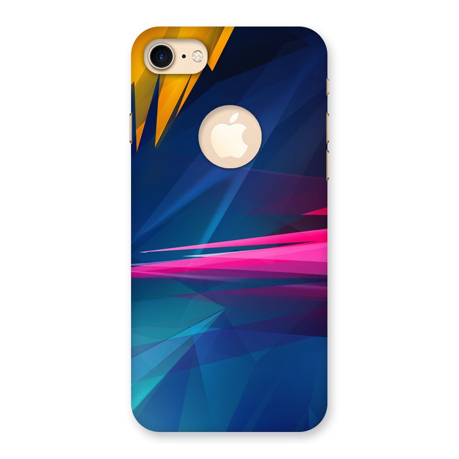 Blue Red Abstract Back Case for iPhone 7 Logo Cut