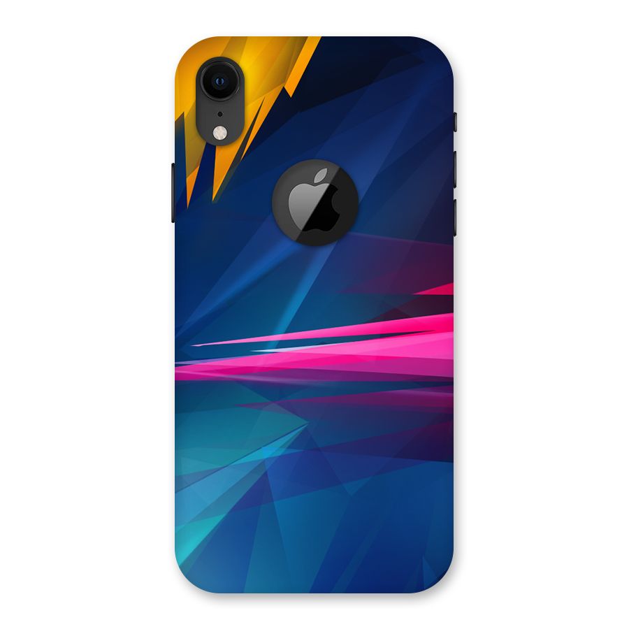 Blue Red Abstract Back Case for iPhone XR Logo Cut