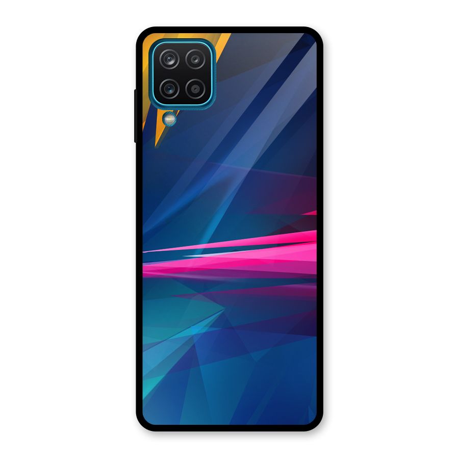 Blue Red Abstract Glass Back Case for Galaxy A12