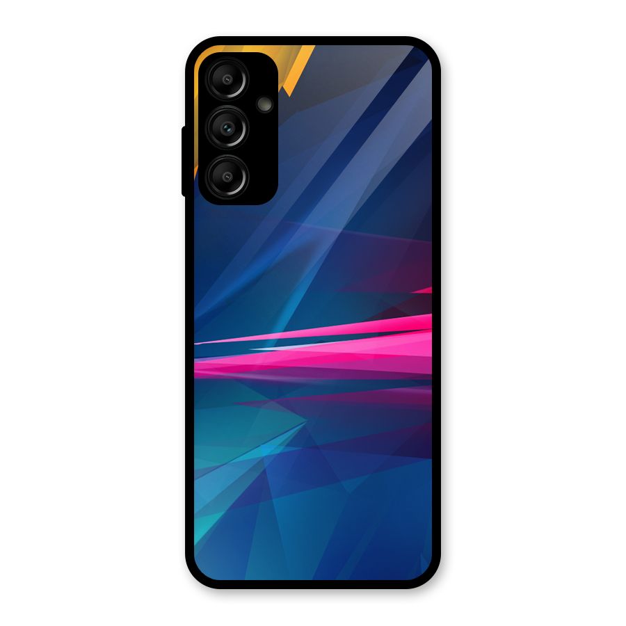 Blue Red Abstract Glass Back Case for Galaxy A14 5G