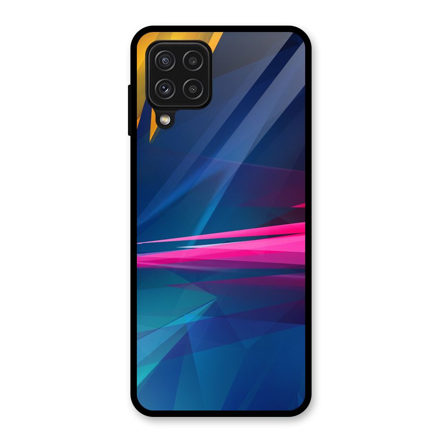 Blue Red Abstract Glass Back Case for Galaxy A22 4G