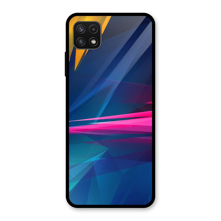 Blue Red Abstract Glass Back Case for Galaxy A22 5G