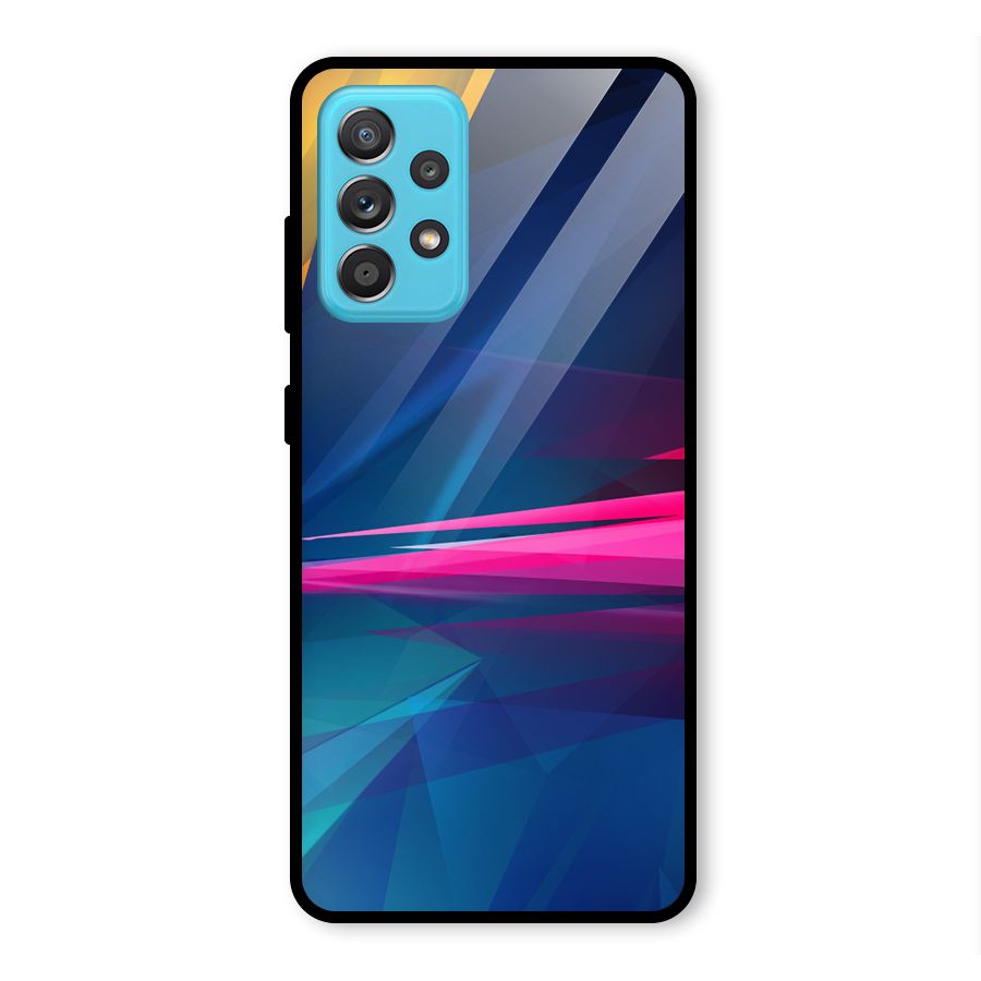 Blue Red Abstract Glass Back Case for Galaxy A52