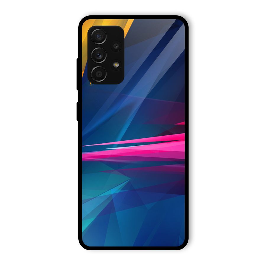 Blue Red Abstract Glass Back Case for Galaxy A53 5G