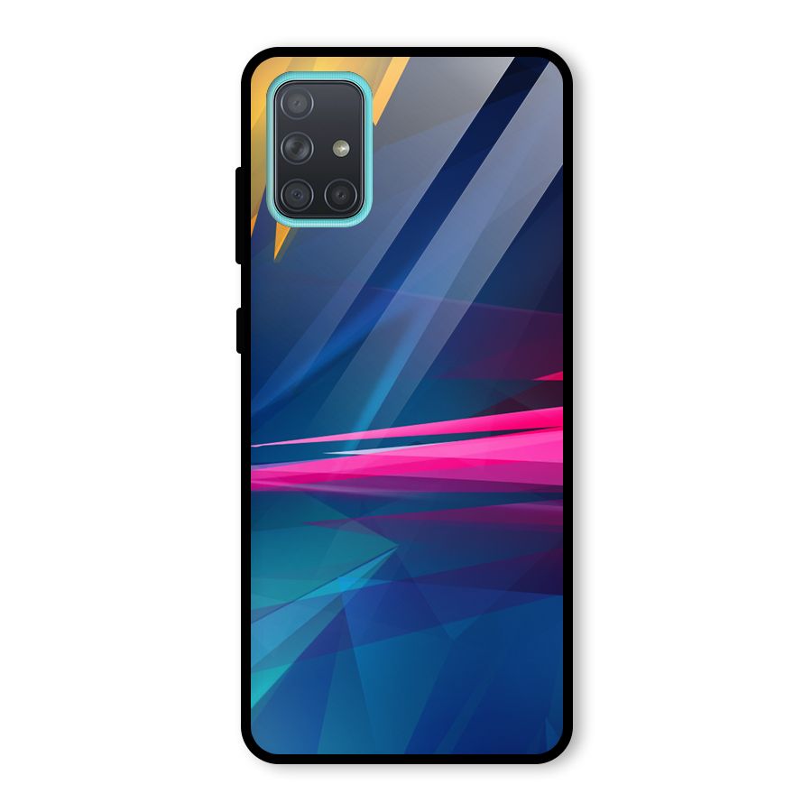 Blue Red Abstract Glass Back Case for Galaxy A71