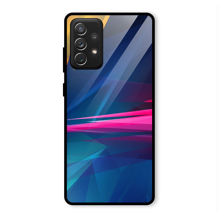 Blue Red Abstract Glass Back Case for Galaxy A72