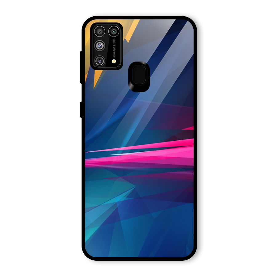 Blue Red Abstract Glass Back Case for Galaxy F41
