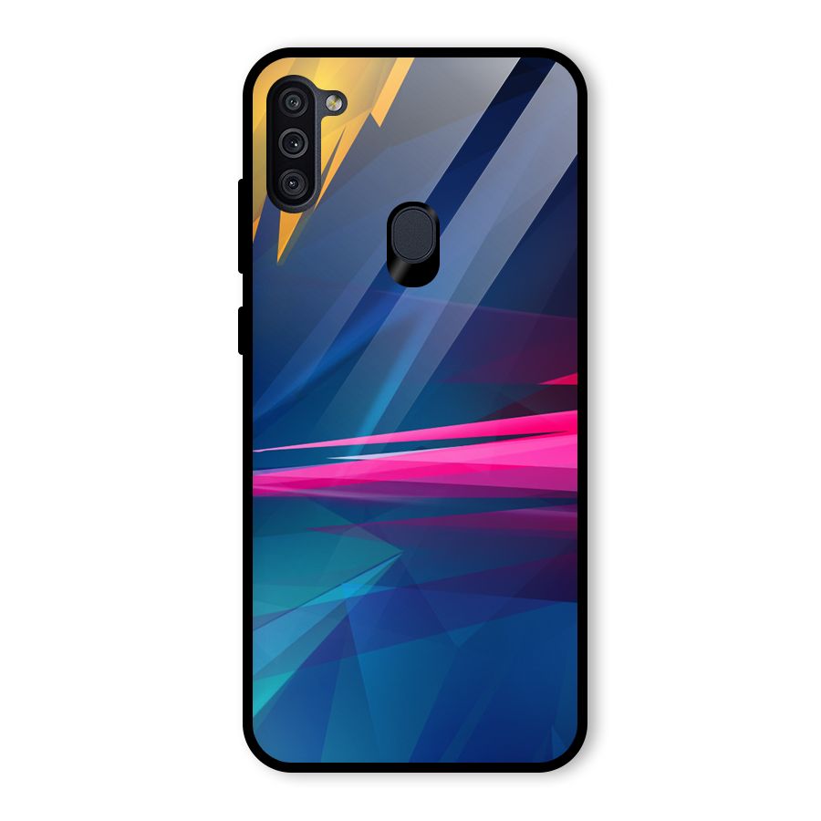 Blue Red Abstract Glass Back Case for Galaxy M11
