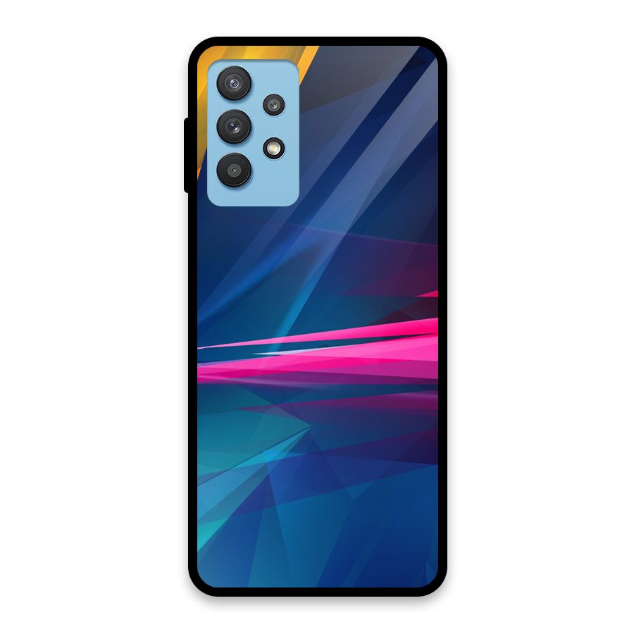 Blue Red Abstract Glass Back Case for Galaxy M32 5G