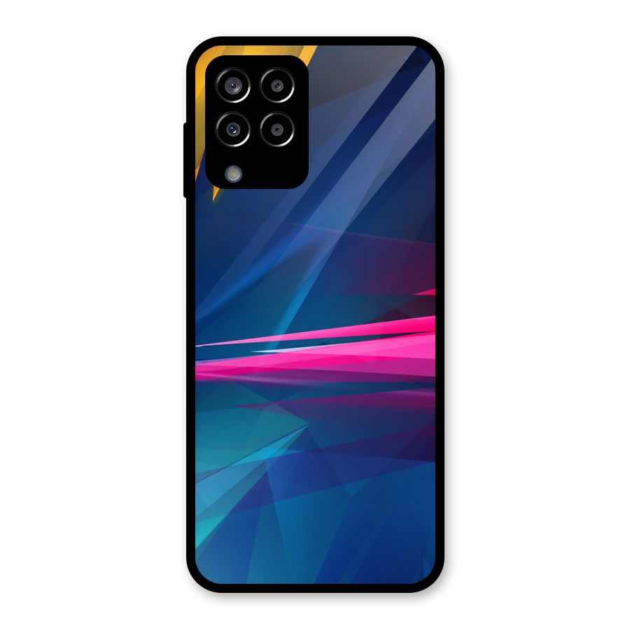 Blue Red Abstract Glass Back Case for Galaxy M33