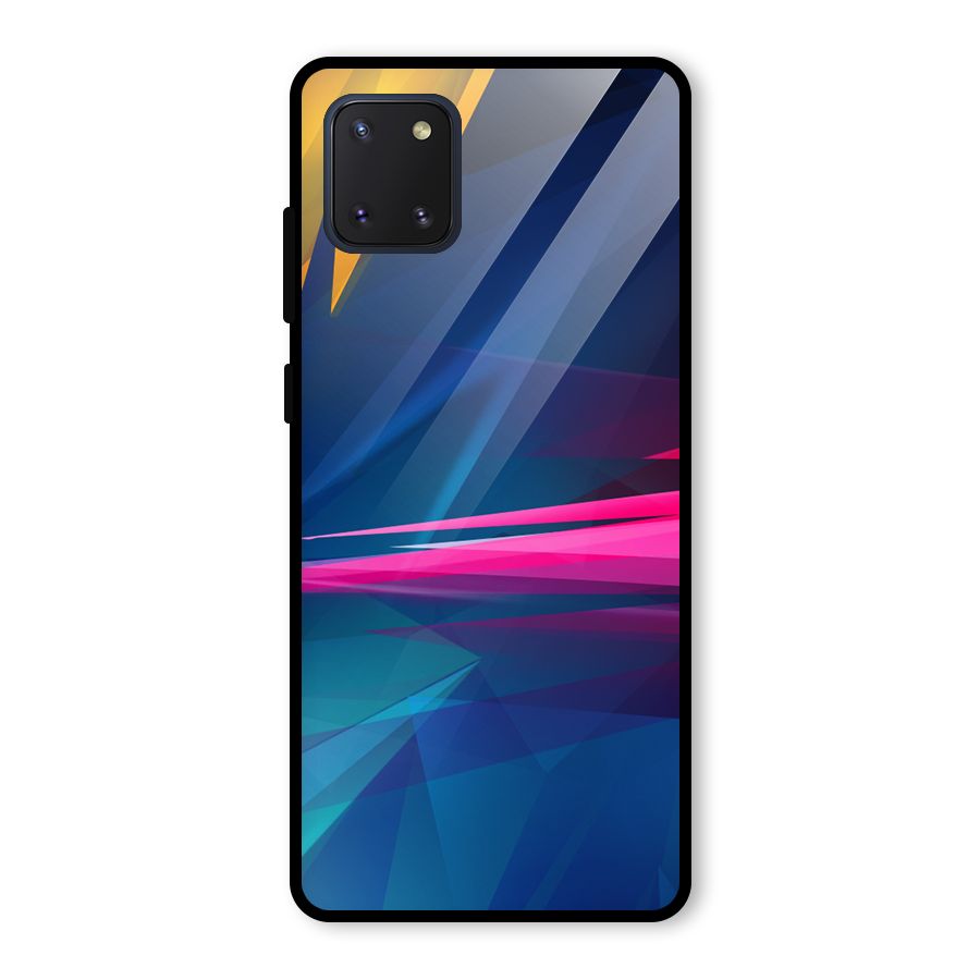 Blue Red Abstract Glass Back Case for Galaxy Note 10 Lite