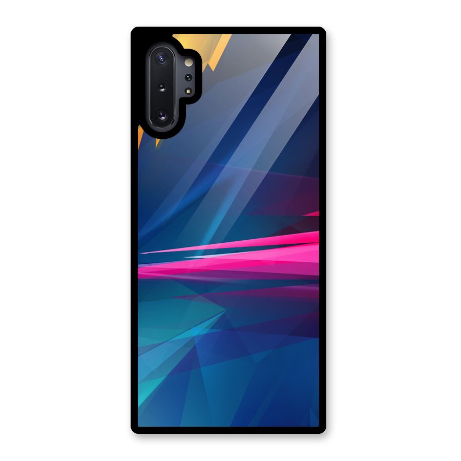 Blue Red Abstract Glass Back Case for Galaxy Note 10 Plus