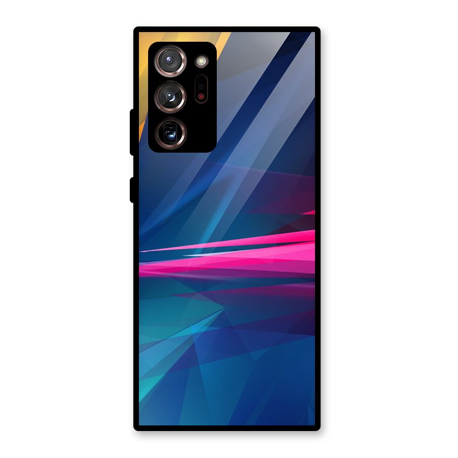 Blue Red Abstract Glass Back Case for Galaxy Note 20 Ultra