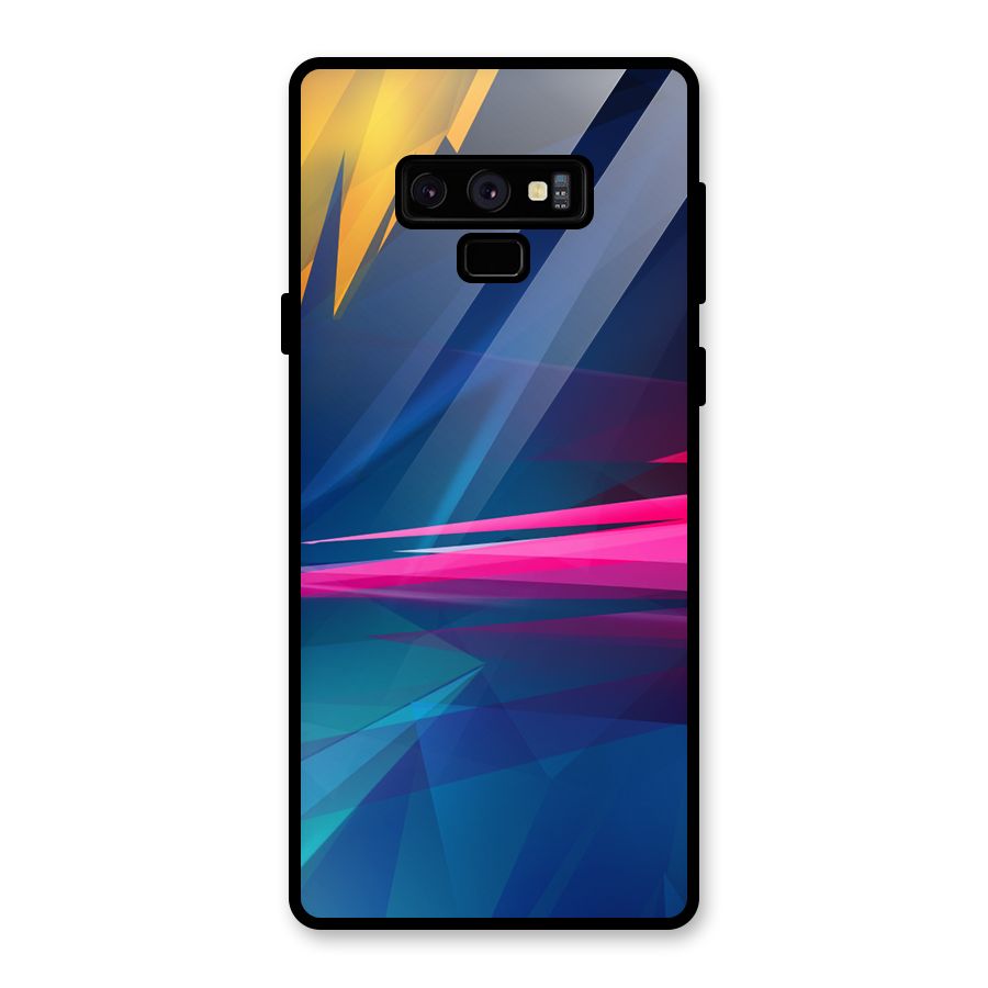Blue Red Abstract Glass Back Case for Galaxy Note 9
