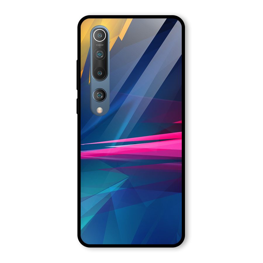 Blue Red Abstract Glass Back Case for Mi 10