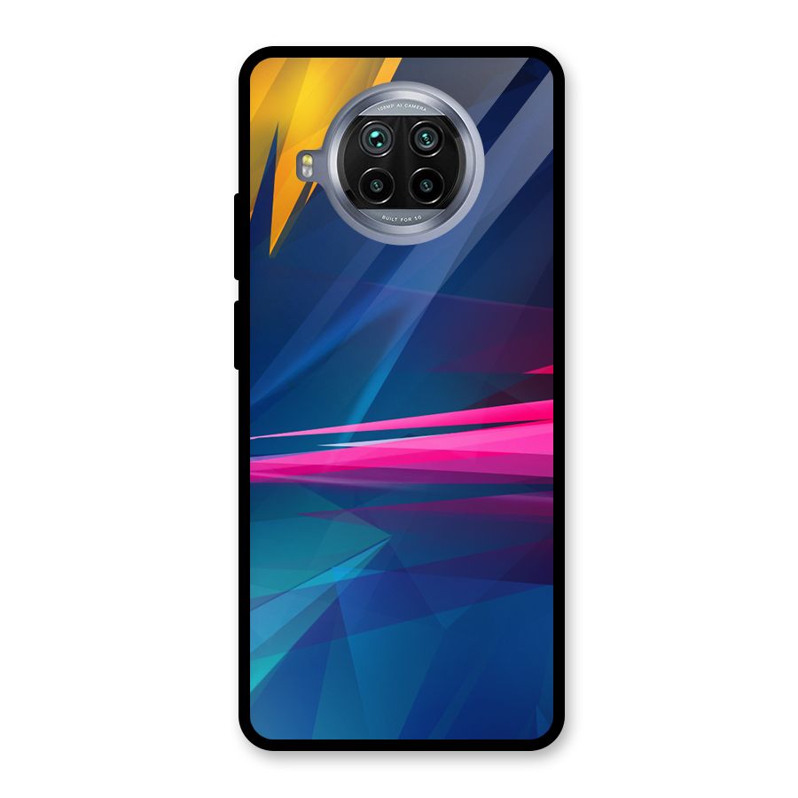 Blue Red Abstract Glass Back Case for Mi 10i