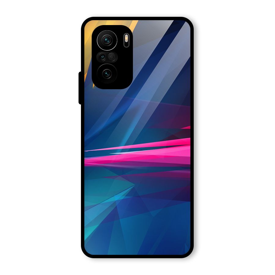 Blue Red Abstract Glass Back Case for Mi 11x