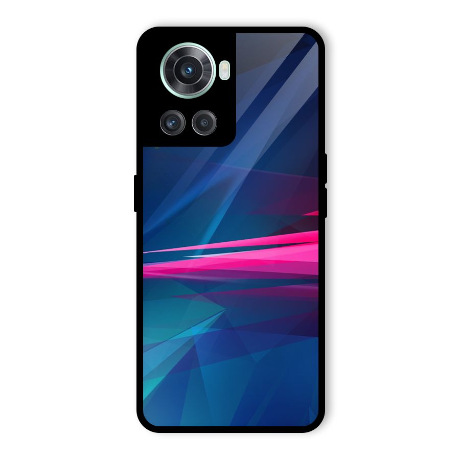 Blue Red Abstract Glass Back Case for OnePlus 10R