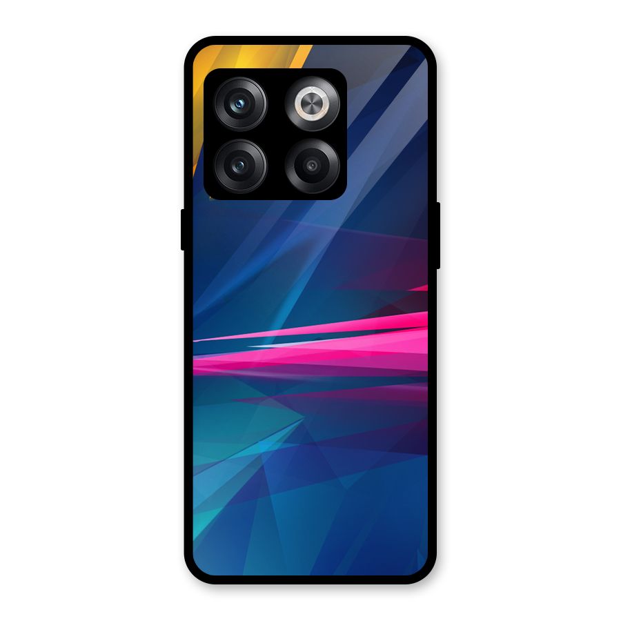 Blue Red Abstract Glass Back Case for OnePlus 10T