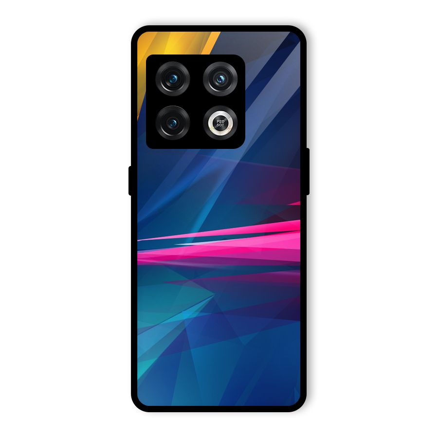 Blue Red Abstract Glass Back Case for OnePlus 10 Pro 5G