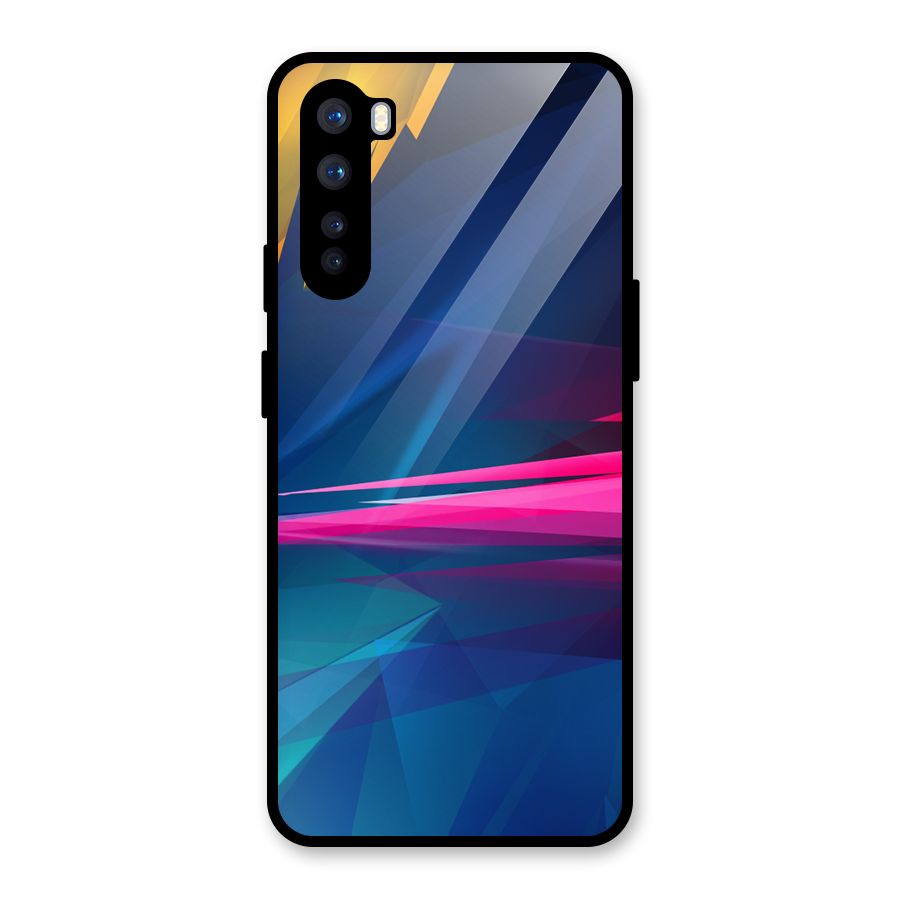 Blue Red Abstract Glass Back Case for OnePlus Nord