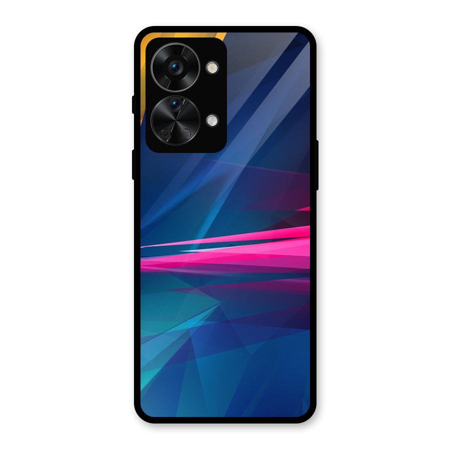 Blue Red Abstract Glass Back Case for OnePlus Nord 2T