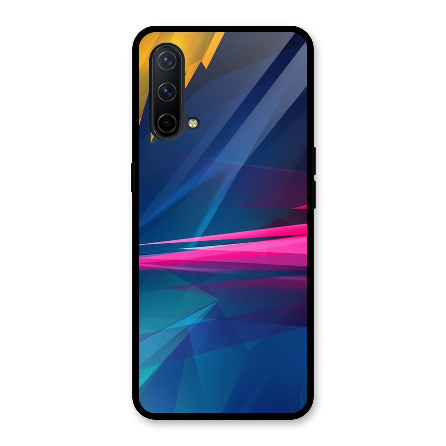 Blue Red Abstract Glass Back Case for OnePlus Nord CE 5G