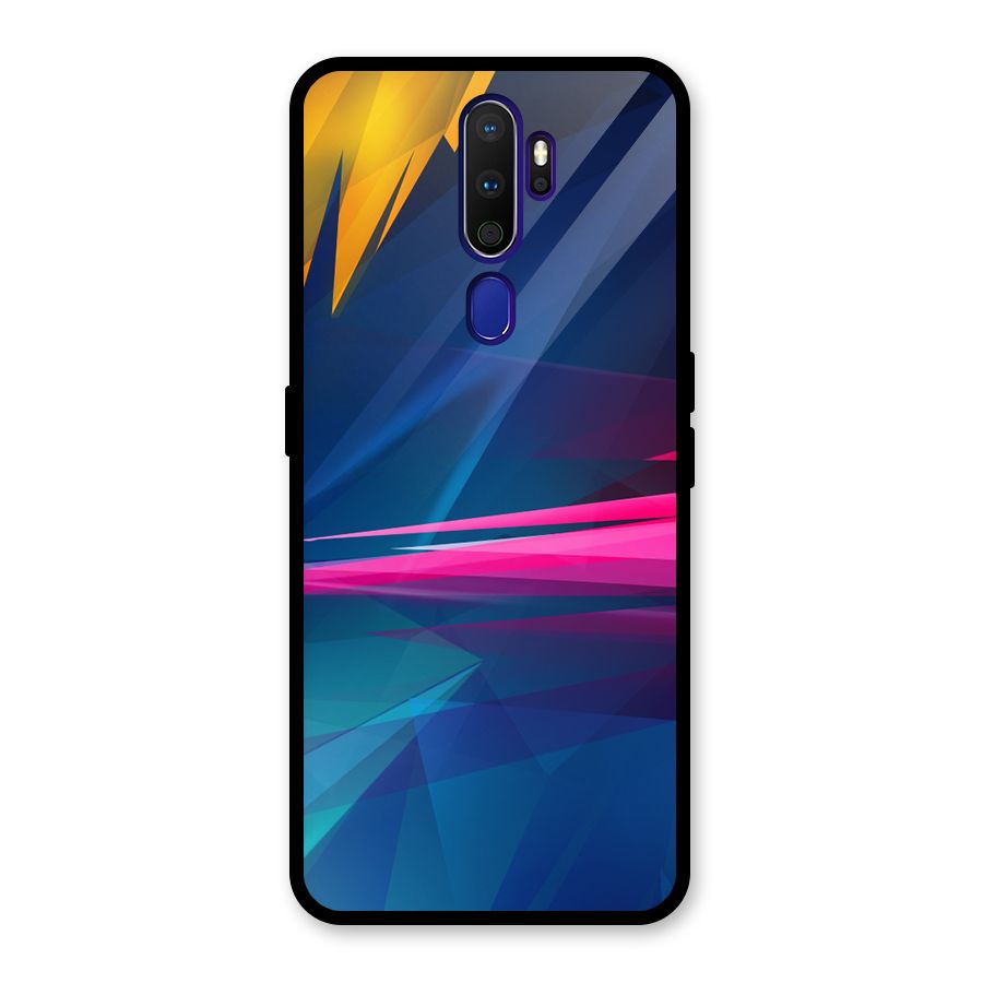Blue Red Abstract Glass Back Case for Oppo A9 (2020)