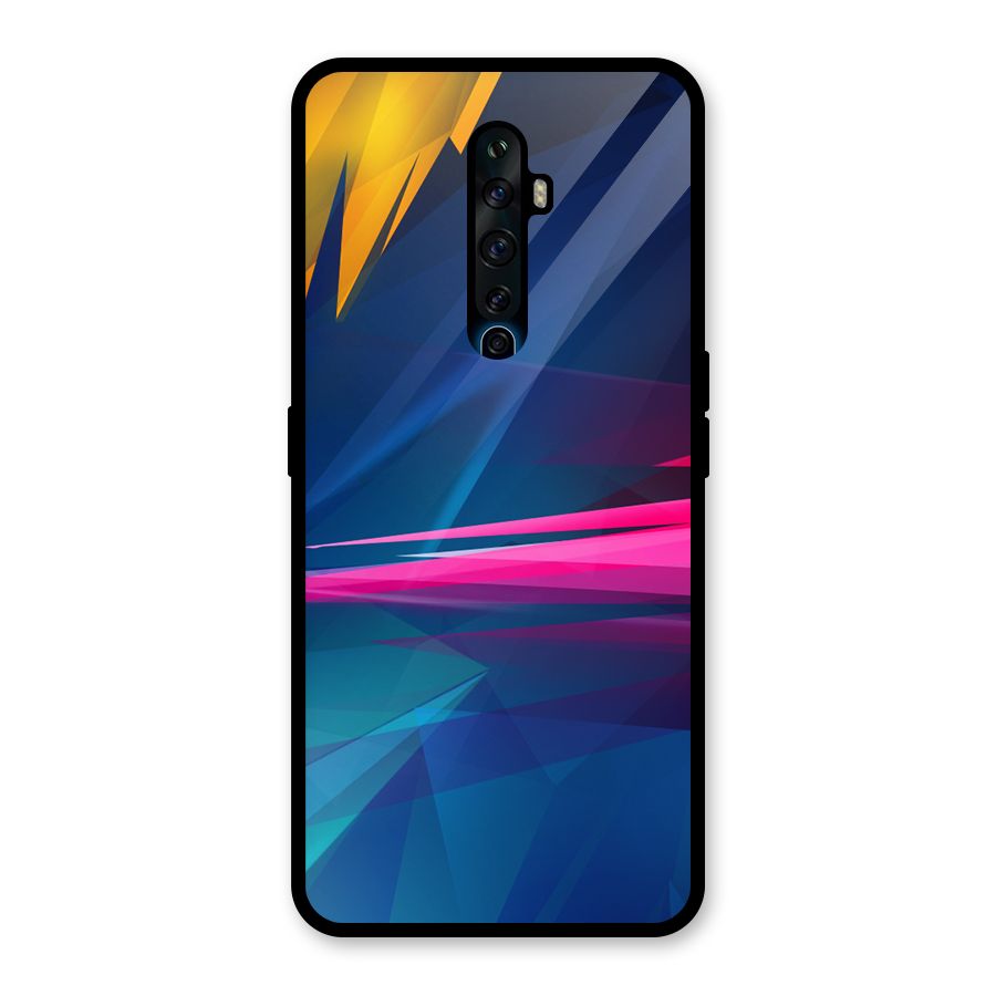 Blue Red Abstract Glass Back Case for Oppo Reno2 Z