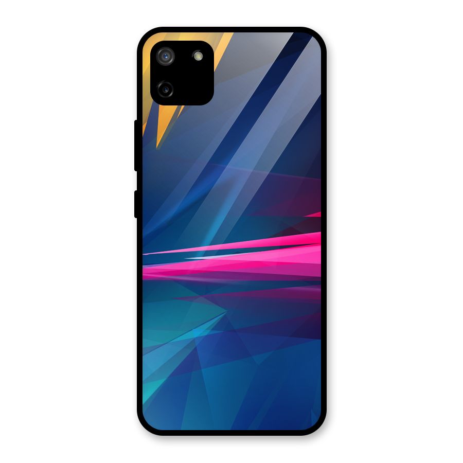 Blue Red Abstract Glass Back Case for Realme C11
