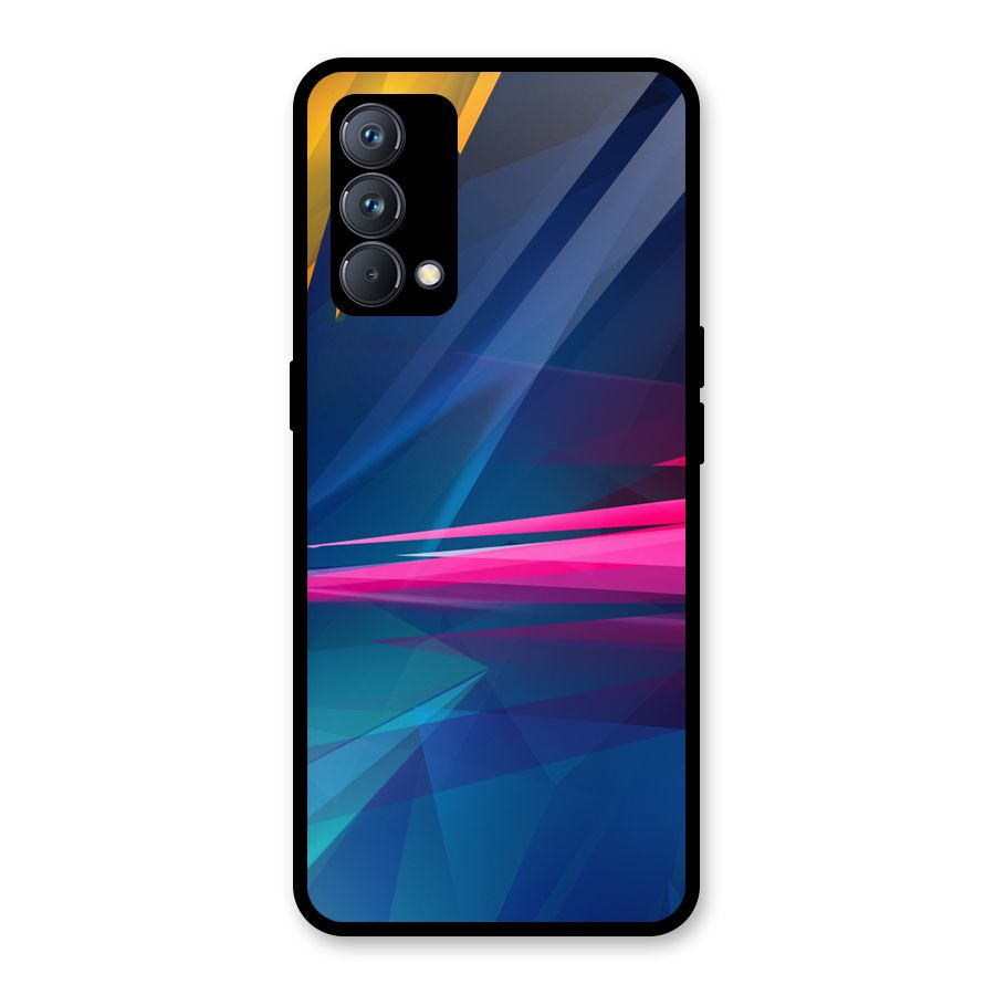 Blue Red Abstract Glass Back Case for Realme GT Master Edition