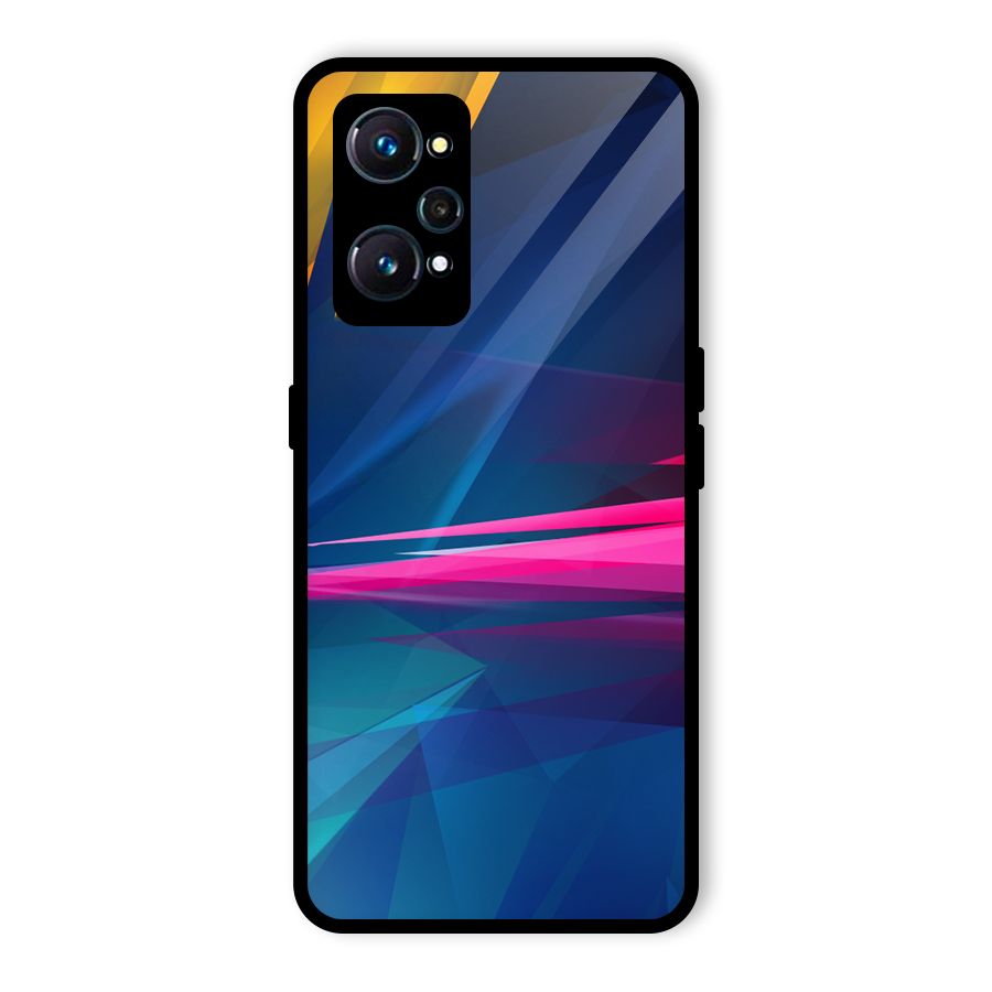 Blue Red Abstract Glass Back Case for Realme GT Neo2
