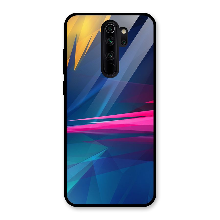 Blue Red Abstract Glass Back Case for Redmi Note 8 Pro